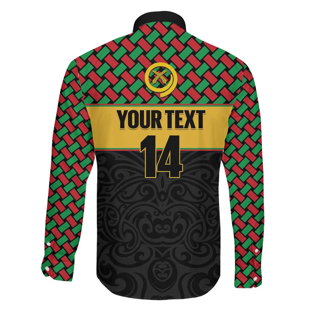 Vanuatu Football Custom Family Matching Off Shoulder Maxi Dress and Hawaiian Shirt Go Chiefs Basket-weave Pattern