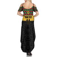Vanuatu Football Custom Family Matching Summer Maxi Dress and Hawaiian Shirt Go Chiefs Basket-weave Pattern