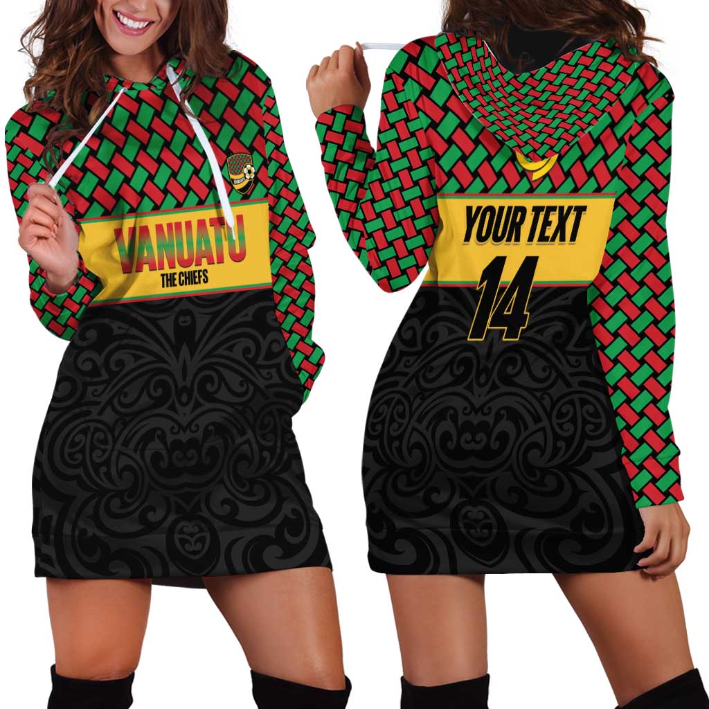 Vanuatu Football Custom Hoodie Dress Go Chiefs Basket-weave Pattern