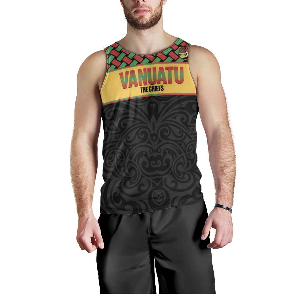 Vanuatu Football Custom Men Tank Top Go Chiefs Basket-weave Pattern