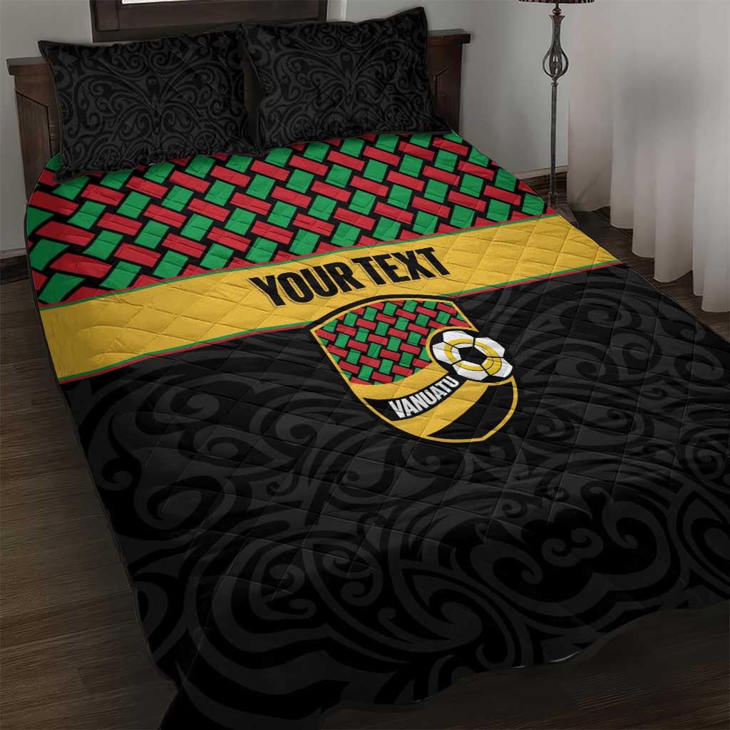 Vanuatu Football Custom Quilt Bed Set Go Chiefs Basket-weave Pattern
