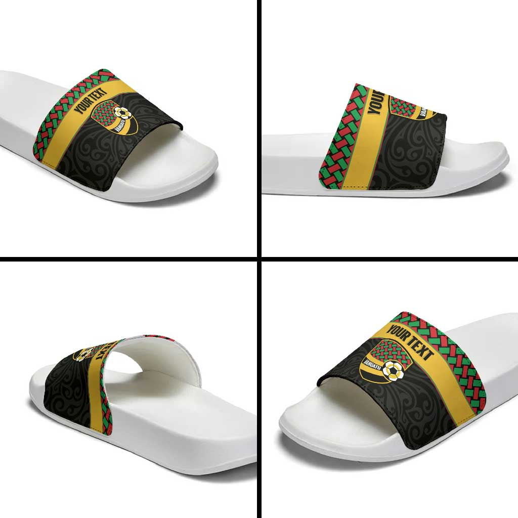 Vanuatu Football Custom Slide Sandals Go Chiefs Basket-weave Pattern