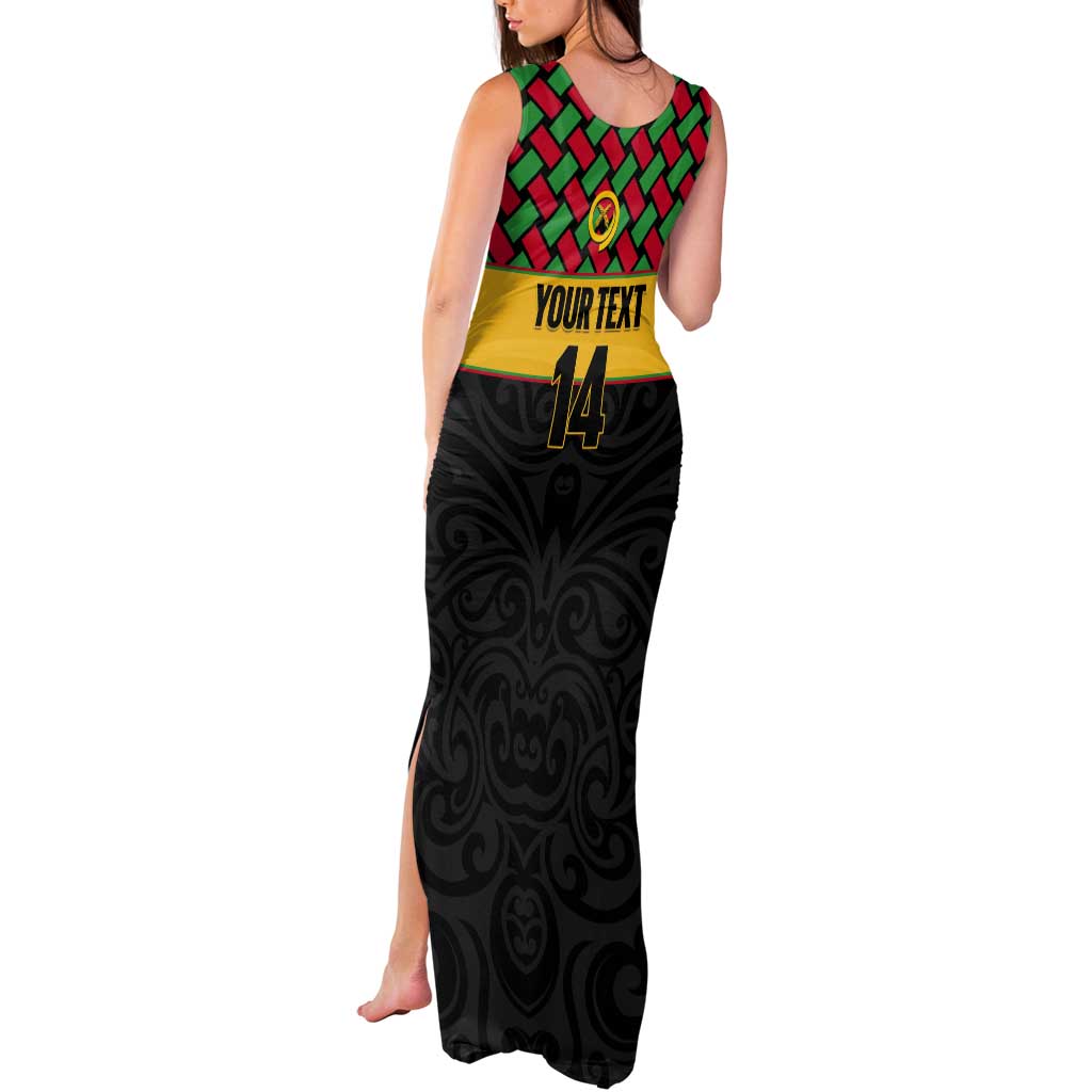 Vanuatu Football Custom Tank Maxi Dress Go Chiefs Basket-weave Pattern