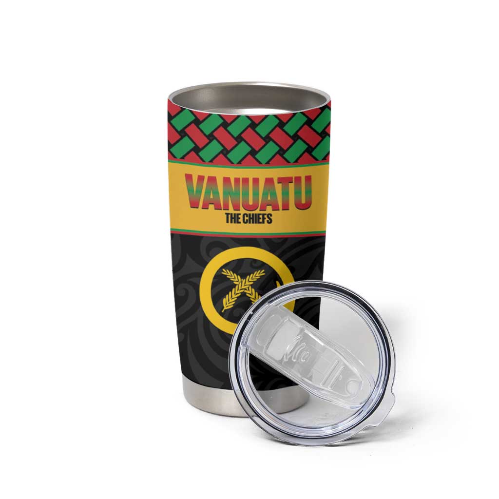 Vanuatu Football Custom Tumbler Cup Go Chiefs Basket-weave Pattern