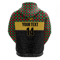 Vanuatu Football Custom Zip Hoodie Go Chiefs Basket-weave Pattern
