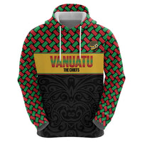 Vanuatu Football Custom Zip Hoodie Go Chiefs Basket-weave Pattern