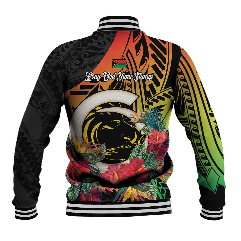 Vanuatu Boar Tusk Yumi Yumi Yumi Baseball Jacket Independens Dei Long God Yumi Stanap