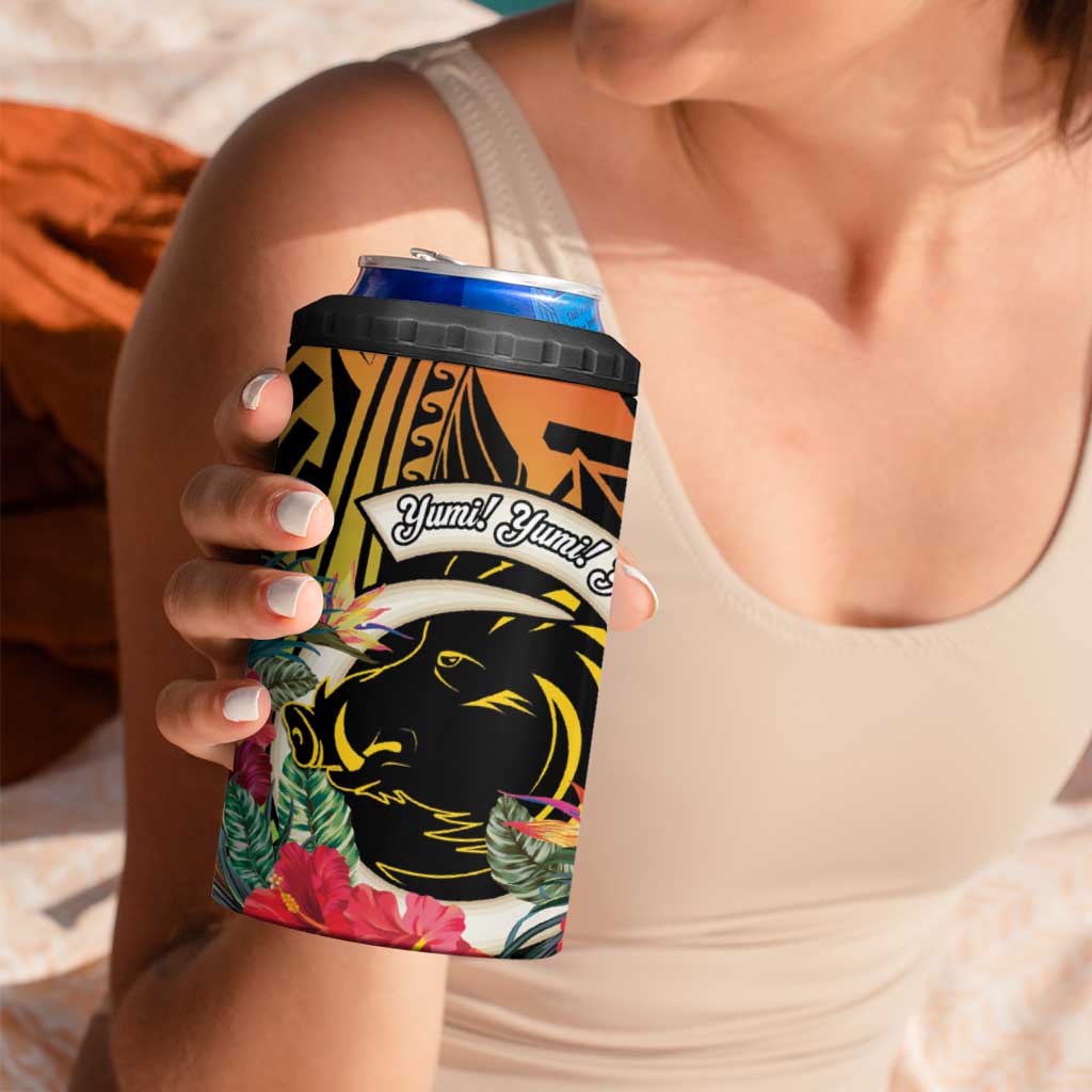Vanuatu Boar Tusk Yumi Yumi Yumi 4 in 1 Can Cooler Tumbler Independens Dei Long God Yumi Stanap LT14 - Polynesian Pride