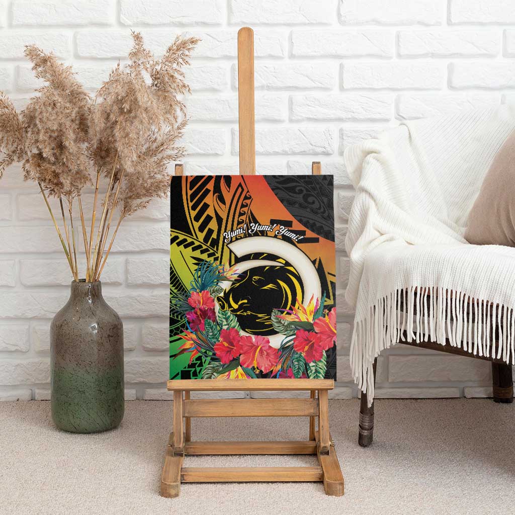 Vanuatu Boar Tusk Yumi Yumi Yumi Canvas Wall Art Independens Dei Long God Yumi Stanap