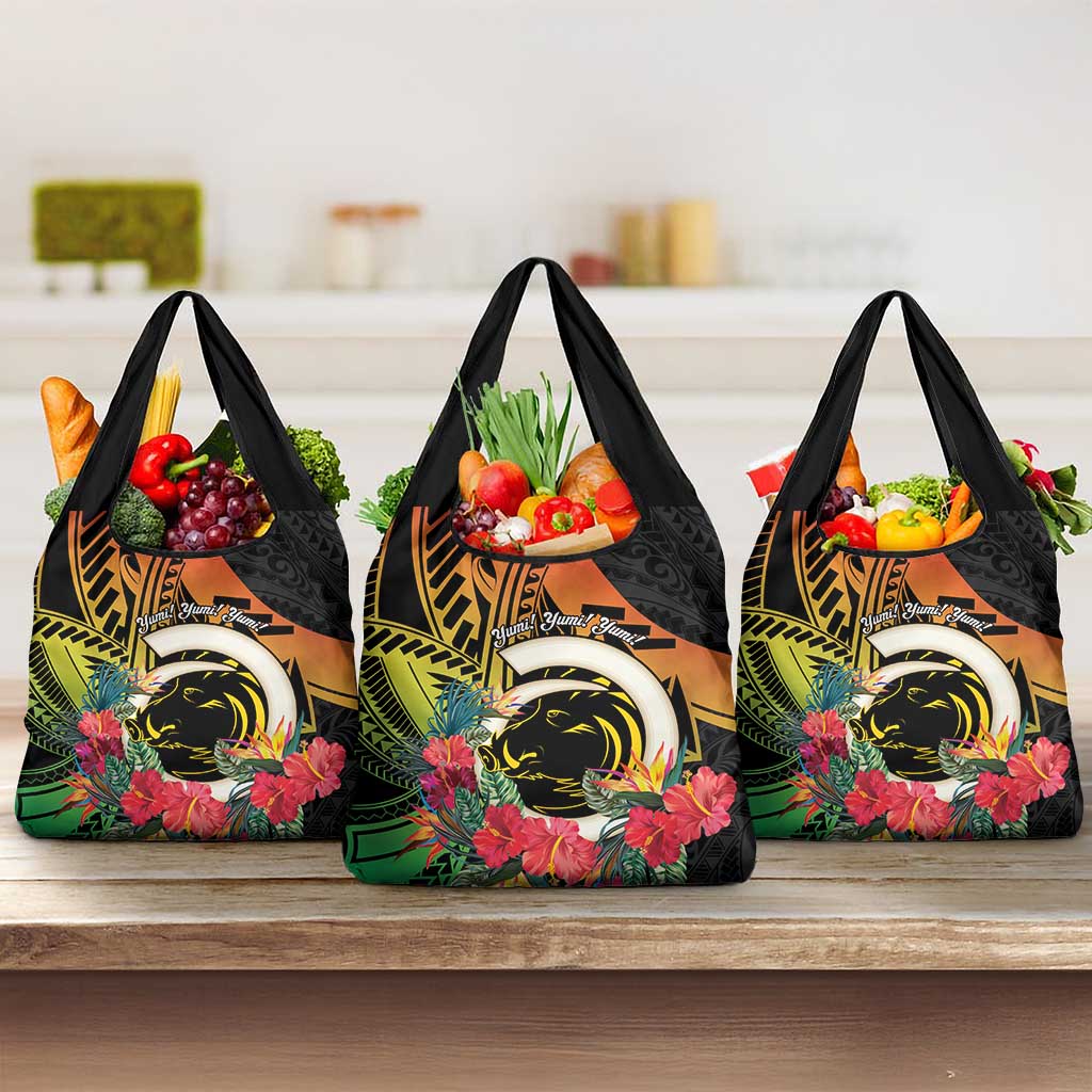 Vanuatu Boar Tusk Yumi Yumi Yumi Grocery Bag Independens Dei Long God Yumi Stanap