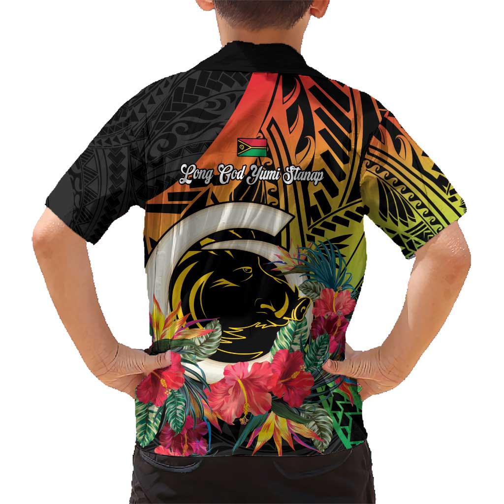 Vanuatu Boar Tusk Yumi Yumi Yumi Hawaiian Shirt Independens Dei Long God Yumi Stanap