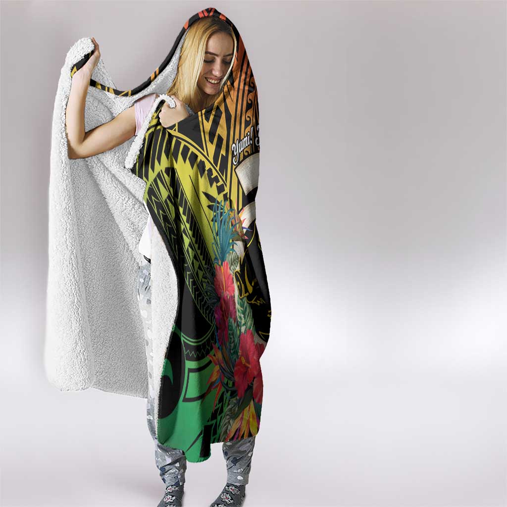 Vanuatu Boar Tusk Yumi Yumi Yumi Hooded Blanket Independens Dei Long God Yumi Stanap