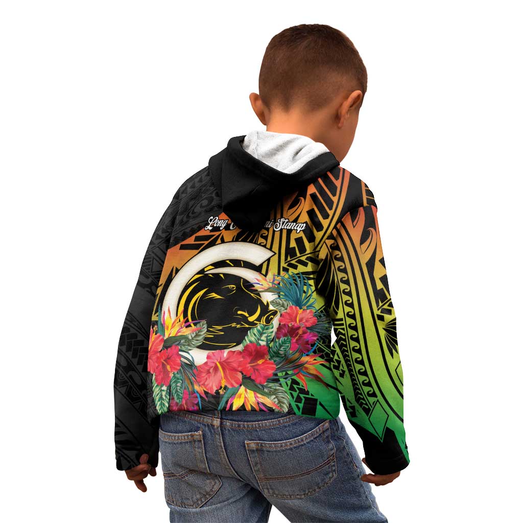 Vanuatu Boar Tusk Yumi Yumi Yumi Kid Hoodie Independens Dei Long God Yumi Stanap