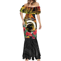 Vanuatu Boar Tusk Yumi Yumi Yumi Mermaid Dress Independens Dei Long God Yumi Stanap LT14 - Polynesian Pride