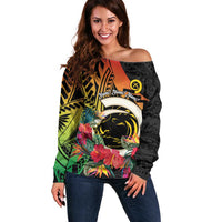 Vanuatu Boar Tusk Yumi Yumi Yumi Off Shoulder Sweater Independens Dei Long God Yumi Stanap