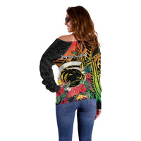 Vanuatu Boar Tusk Yumi Yumi Yumi Off Shoulder Sweater Independens Dei Long God Yumi Stanap