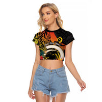 Vanuatu Boar Tusk Yumi Yumi Yumi Raglan Cropped T Shirt Independens Dei Long God Yumi Stanap