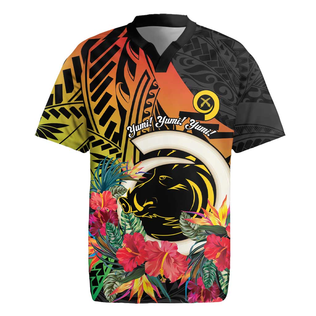Vanuatu Boar Tusk Yumi Yumi Yumi Rugby Jersey Independens Dei Long God Yumi Stanap