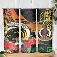 Vanuatu Boar Tusk Yumi Yumi Yumi Skinny Tumbler Independens Dei Long God Yumi Stanap LT14 - Polynesian Pride
