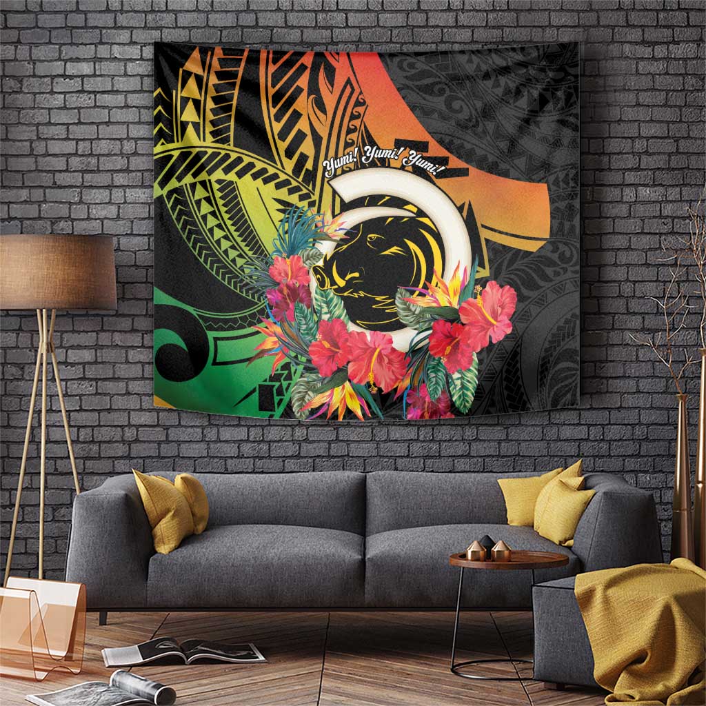 Vanuatu Boar Tusk Yumi Yumi Yumi Tapestry Independens Dei Long God Yumi Stanap