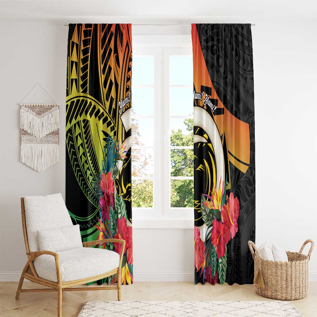 Vanuatu Boar Tusk Yumi Yumi Yumi Window Curtain Independens Dei Long God Yumi Stanap