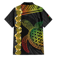 Vanuatu Sand Drawing Turtle Hawaiian Shirt Happy Independence Day