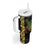 Vanuatu Sand Drawing Turtle Tumbler With Handle Happy Independence Day