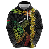 Vanuatu Sand Drawing Turtle Zip Hoodie Happy Independence Day