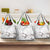 White Polynesia Grocery Bag Tribal Pattern Tropical Frangipani