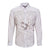 White Polynesia Long Sleeve Button Shirt Tribal Pattern Tropical Frangipani