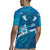 Blue Polynesia Rugby Jersey Tribal Pattern Tropical Frangipani