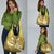 Gold Polynesia Grocery Bag Tribal Pattern Tropical Frangipani