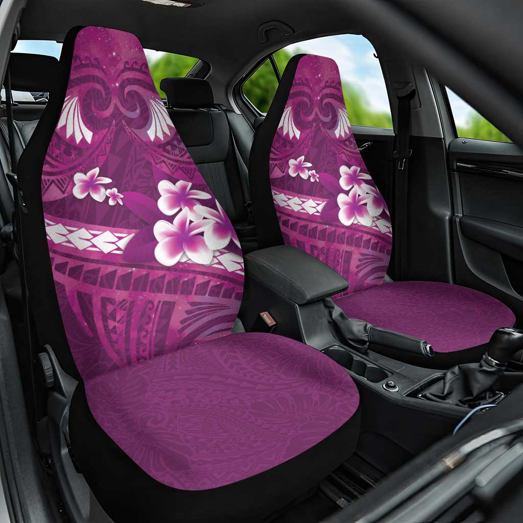 Pink Polynesia Car Seat Cover Tribal Pattern Tropical Frangipani LT14 One Size Pink - Polynesian Pride