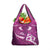 Pink Polynesia Grocery Bag Tribal Pattern Tropical Frangipani