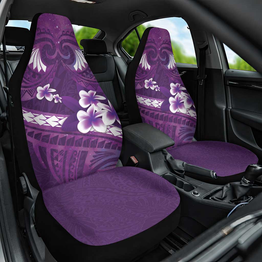 Purple Polynesia Car Seat Cover Tribal Pattern Tropical Frangipani LT14 One Size Purple - Polynesian Pride