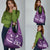 Purple Polynesia Grocery Bag Tribal Pattern Tropical Frangipani
