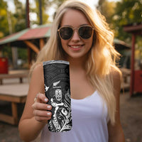 New Zealand and Scotland Rugby Skinny Tumbler All Black Maori With Thistle Together LT14 - Polynesian Pride