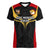 Custom Papua New Guinea Rugby Women V Neck T Shirt Port Moresby Vipers PNG Polynesian Pattern LT14 Female Black - Polynesian Pride
