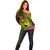 Hawaii Off Shoulder Sweater Kanaka Map With Polynesian Shark Tattoo Reggae Unique LT14 - Polynesian Pride