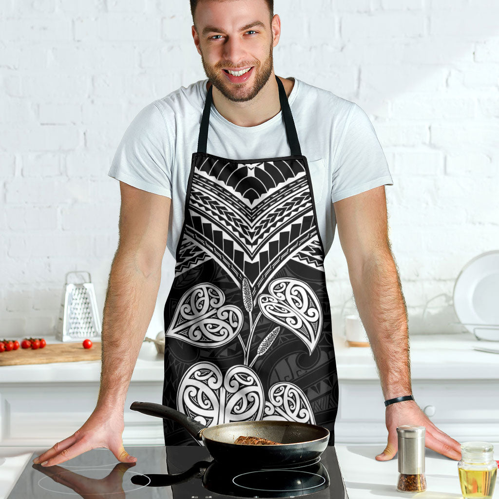 Black New Zealand Kawakawa Maori Ngaru Apron LT14 - Polynesian Pride