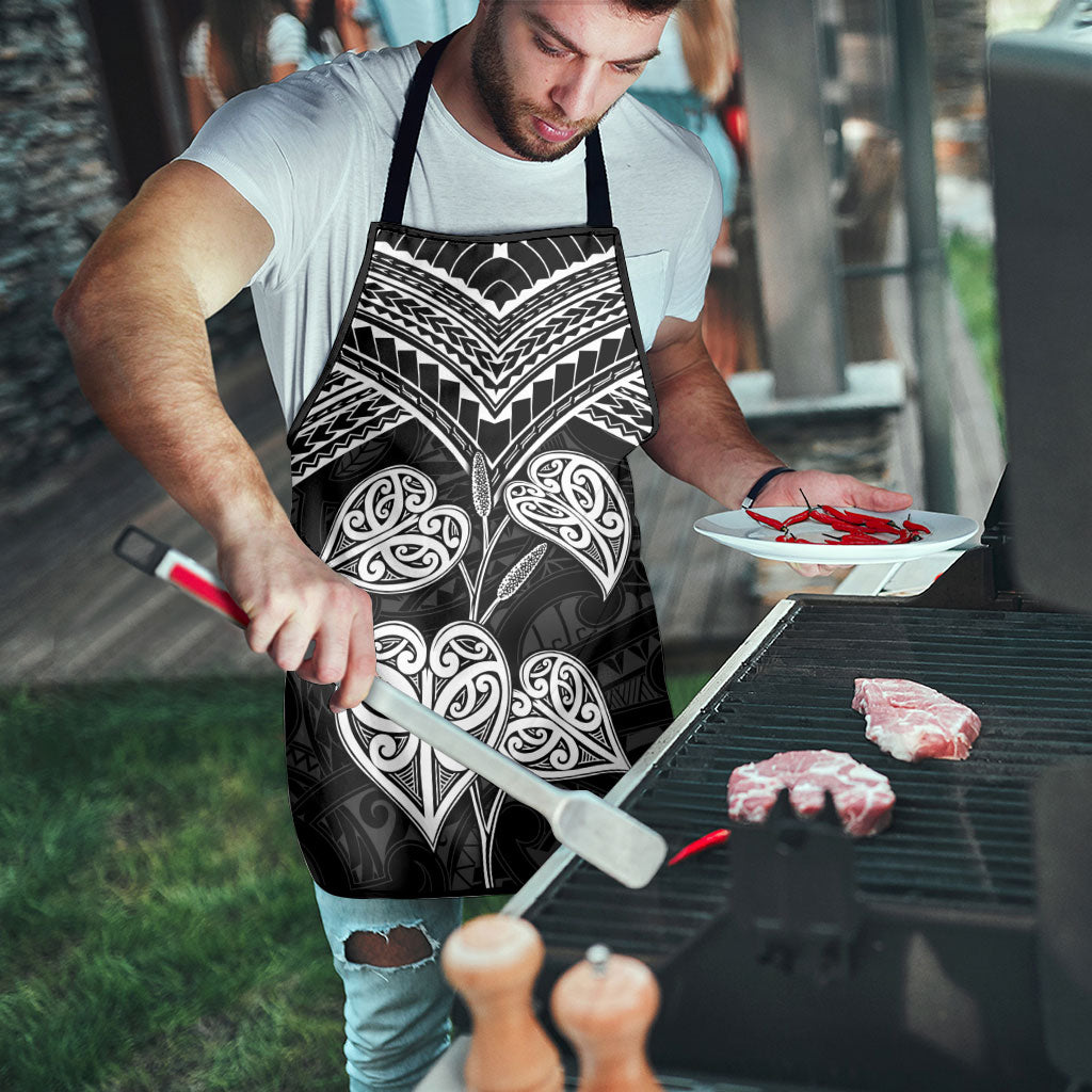 Black New Zealand Kawakawa Maori Ngaru Apron LT14 - Polynesian Pride