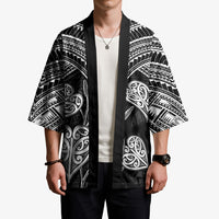 Black New Zealand Kawakawa Maori Ngaru Kimono LT14 - Polynesian Pride
