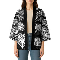Black New Zealand Kawakawa Maori Ngaru Kimono LT14 - Polynesian Pride