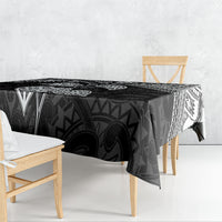 Black New Zealand Kawakawa Maori Ngaru Tablecloth LT14 - Polynesian Pride