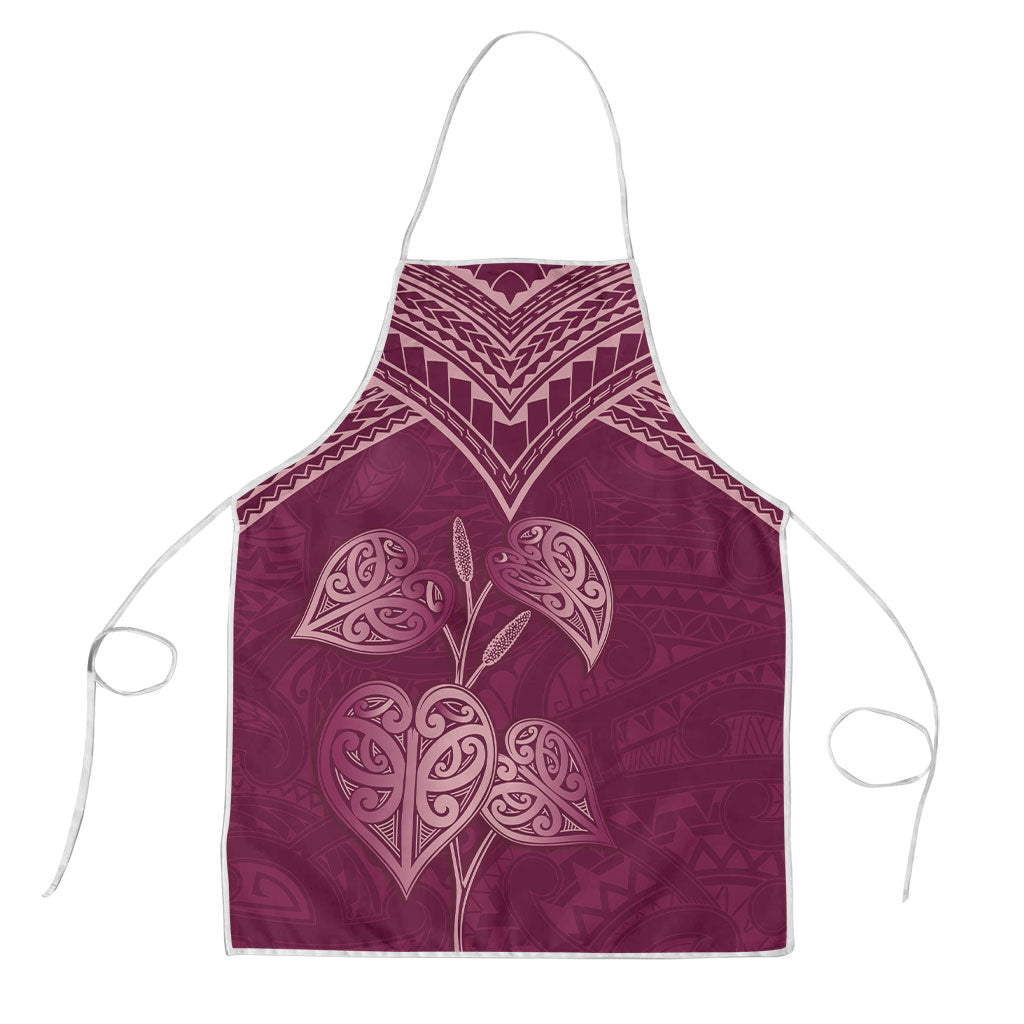 Burgundy New Zealand Kawakawa Maori Ngaru Apron