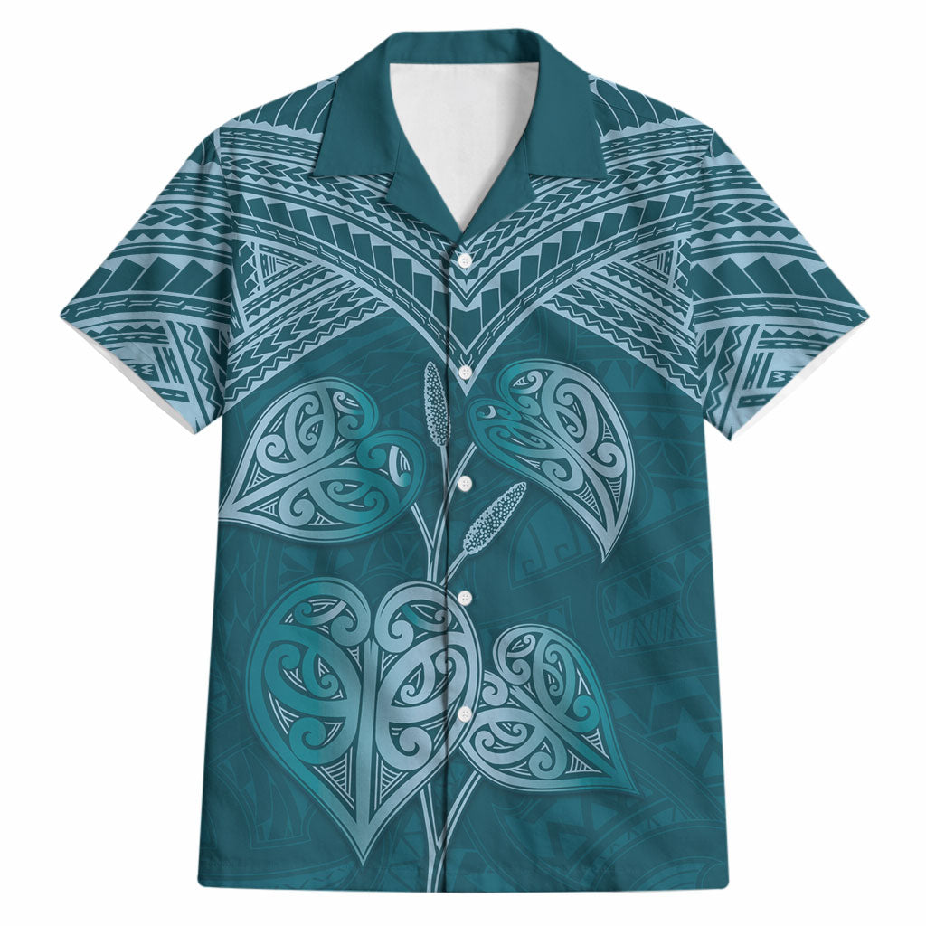 Cyan New Zealand Kawakawa Maori Ngaru Hawaiian Shirt LT14 Cyan - Polynesian Pride
