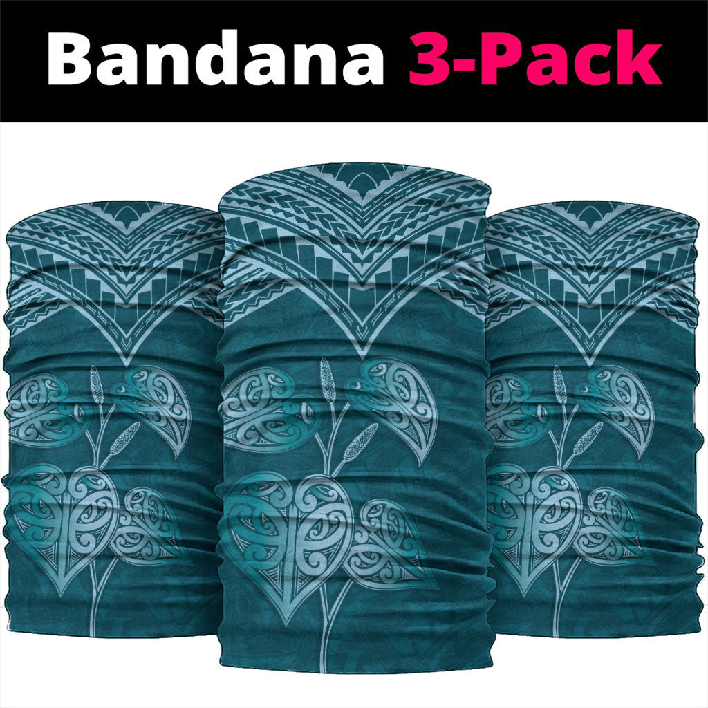 Cyan New Zealand Kawakawa Maori Ngaru Neck Gaiter