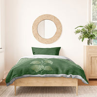 Green New Zealand Kawakawa Maori Ngaru Bedding Set LT14 - Polynesian Pride