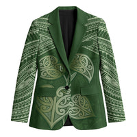Green New Zealand Kawakawa Maori Ngaru Blazer LT14 Unisex Green - Polynesian Pride