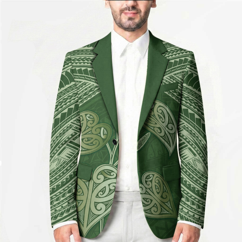Green New Zealand Kawakawa Maori Ngaru Blazer LT14 - Polynesian Pride